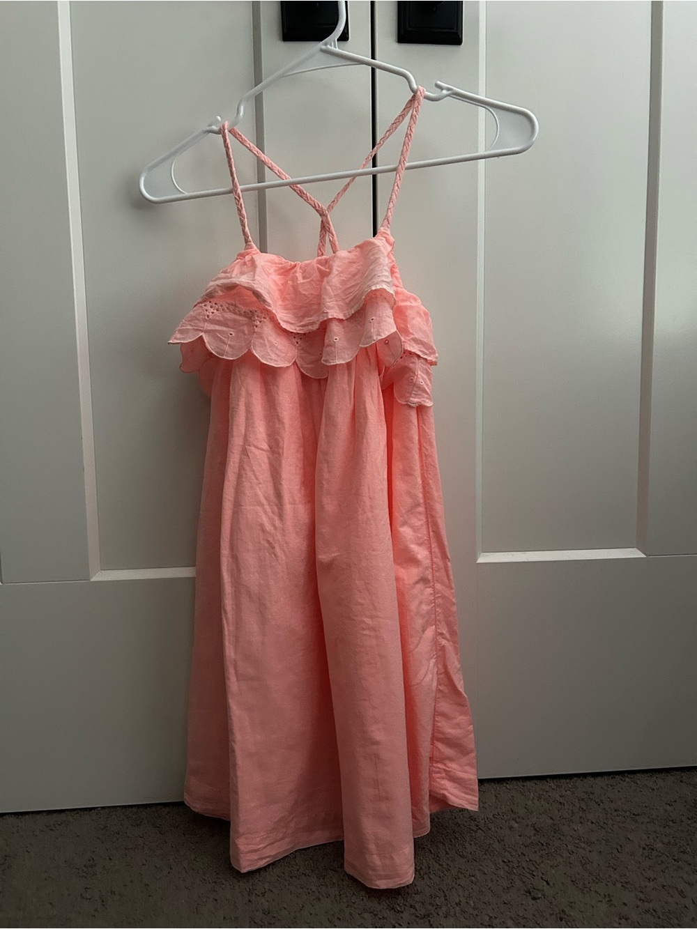 Girls' Pink Ruffle Sundress